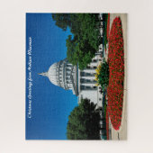 Madison Wisconsin. Kerstgroet Jigzaag Puzz Legpuzzel (Verticaal)