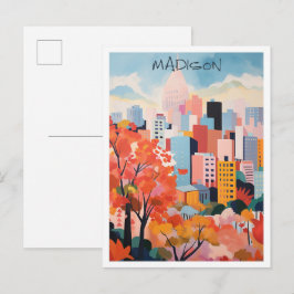 Madison Wisconsin Kunst Reizen Briefkaart