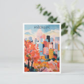 Madison Wisconsin Kunst Reizen Briefkaart (Staand voorkant)