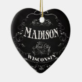 Madison, Wisconsin - Mad City Keramisch Ornament (Rechts)