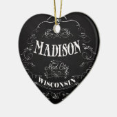 Madison, Wisconsin - Mad City Keramisch Ornament (Links)