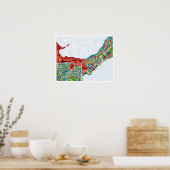 Madison, Wisconsin Map Poster (Keuken)