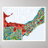 Madison, Wisconsin Map Poster (Voorkant)
