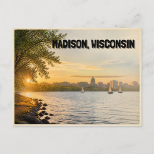 Madison Wisconsin Meer Mendota Briefkaart