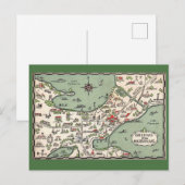  Madison Wisconsin Meren Kaart  (Voorkant / Achterkant)