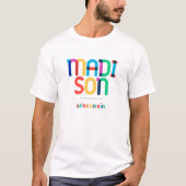 Madison Wisconsin Mid Century, Pop Art, T-shirt (Voorkant)