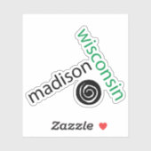 Madison Wisconsin Modern Geometric Sticker (Vel)