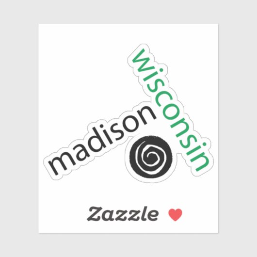 Madison Wisconsin Modern Geometric Sticker (Vel)