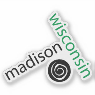 Madison Wisconsin Modern Geometric Sticker