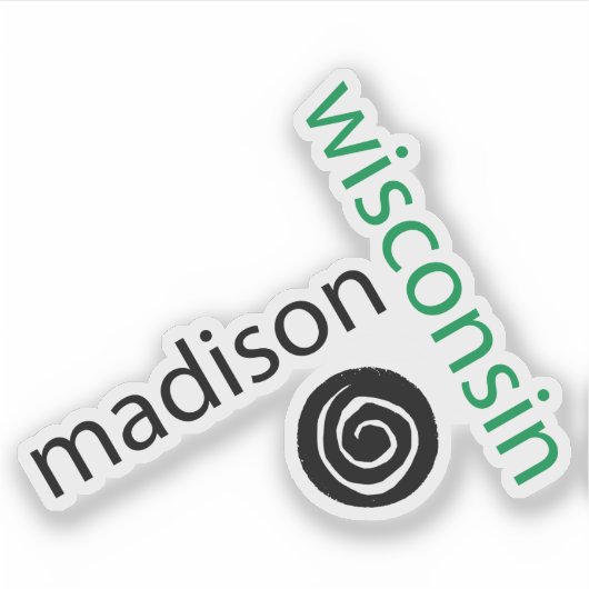 Madison Wisconsin Modern Geometric Sticker (Voorkant)