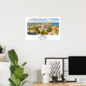 Madison Wisconsin Poster, Watercolor, Custom Poster (Thuiskantoor)