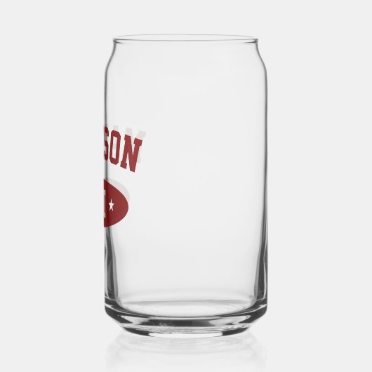 Madison Wisconsin Retro Bold Typography Glassware Blikvorm Glas (Rechts)