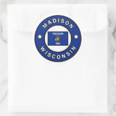 Madison Wisconsin Ronde Sticker (Tas)