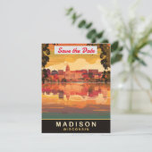 Madison, Wisconsin Save The Date (Staand voorkant)
