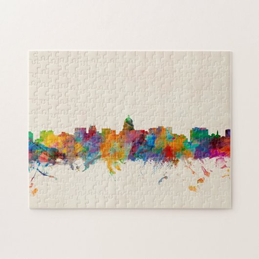 Madison Wisconsin Skyline Cityscape Legpuzzel (Horizontaal)