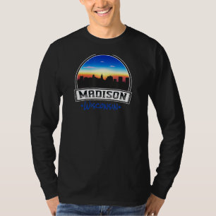 Madison Wisconsin Skyline Cityscape The Badger Sta T-shirt
