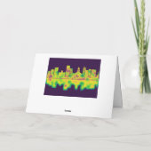 Madison Wisconsin Skyline Feestdagen Kaart (Achterkant)