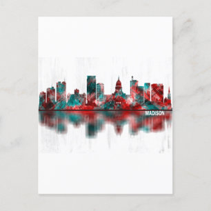Madison Wisconsin Skyline Feestdagenkaart