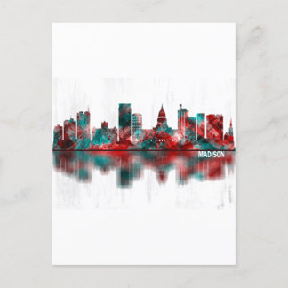 Madison Wisconsin Skyline Feestdagenkaart