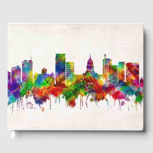 Madison Wisconsin Skyline Gastenboek (Voorkant)