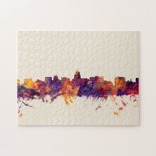Madison Wisconsin Skyline Legpuzzel (Horizontaal)