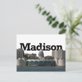 Madison Wisconsin Skyline met Madison in de Sky Briefkaart (Staand voorkant)
