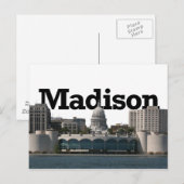 Madison Wisconsin Skyline met Madison in de Sky Briefkaart (Voorkant / Achterkant)