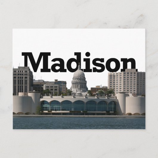 Madison Wisconsin Skyline met Madison in de Sky Briefkaart (Voorkant)