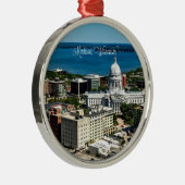 Madison, Wisconsin skyline Metalen Ornament (Rechts)