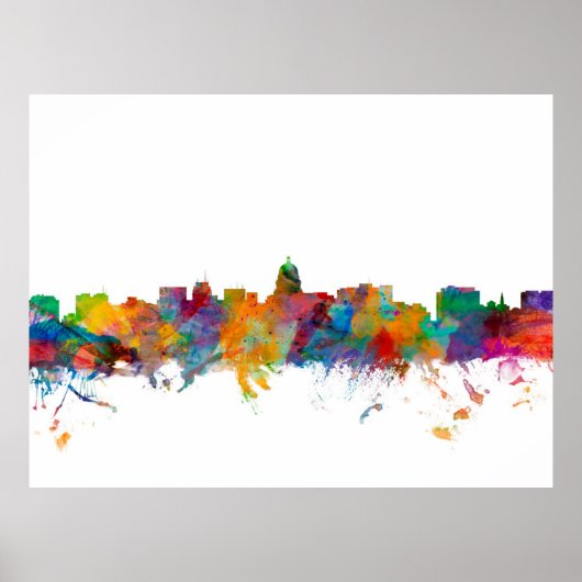 Madison Wisconsin Skyline Poster (Voorkant)