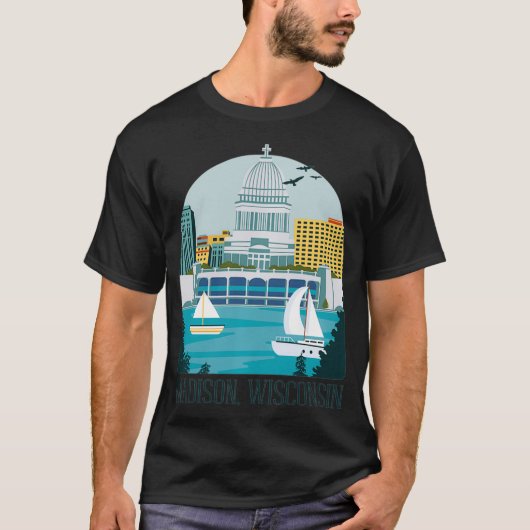 Madison Wisconsin Skyline  Pullover (Voorkant)