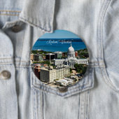Madison, Wisconsin skyline Ronde Button 4,0 Cm (In situ)