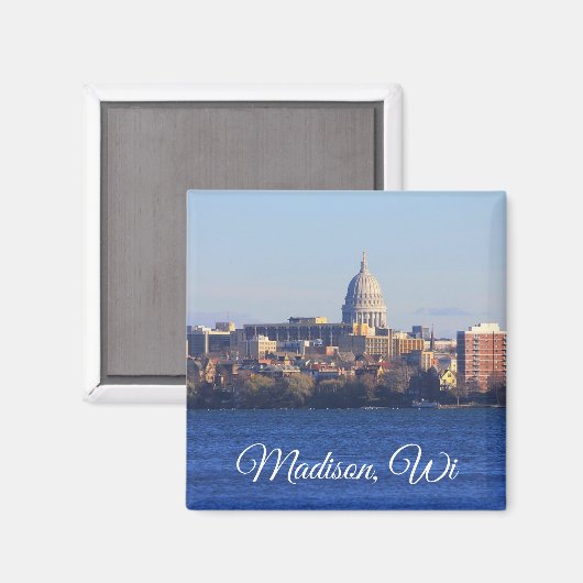 Madison, Wisconsin Souvenir Keepslag Magneet (Voorkant / Achterkant)