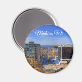 Madison, Wisconsin Souvenir Keepslag Magneet (Voorkant / Achterkant)