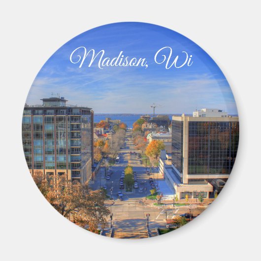 Madison, Wisconsin Souvenir Keepslag Magneet (Voorkant)