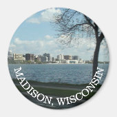 Madison, Wisconsin Souvenir Magnet (Voorkant)