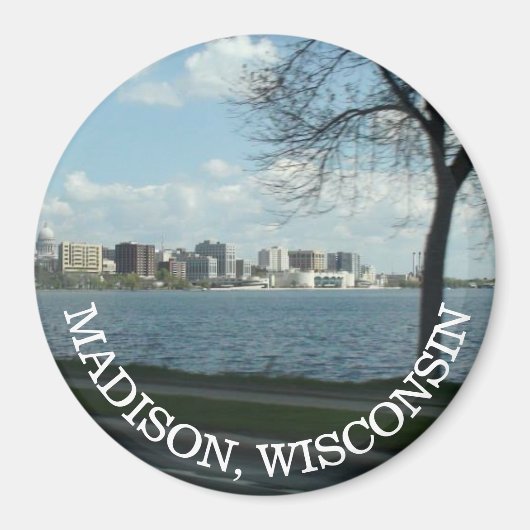 Madison, Wisconsin Souvenir Magnet (Voorkant)