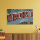 Madison, Wisconsin (staatskapitaal/bloem) Canvas Afdruk (Insitu (Woonkamer))