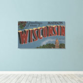 Madison, Wisconsin (staatskapitaal/bloem) Canvas Afdruk (Insitu (Houten vloer))