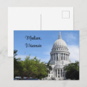 Madison, Wisconsin State Capitol Briefkaart (Voorkant / Achterkant)