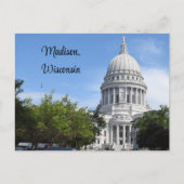 Madison, Wisconsin State Capitol Briefkaart (Voorkant)