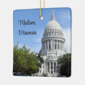 Madison, Wisconsin State Capitol Christmas Keramisch Ornament (Links)