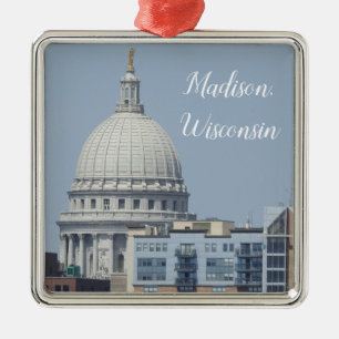 Madison, Wisconsin State Capitol Metalen Ornament