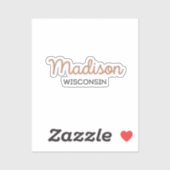 Madison Wisconsin  Sticker (Vel)