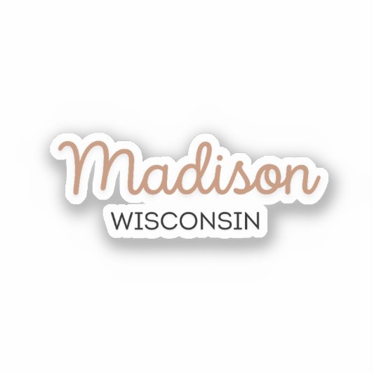 Madison Wisconsin  Sticker (Voorkant)