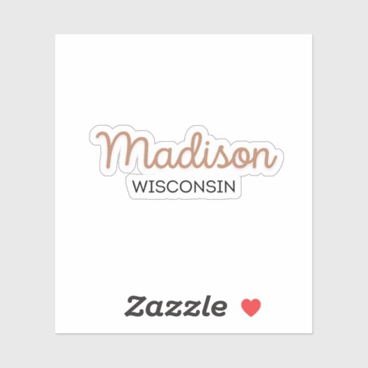 Madison Wisconsin Sticker (Vel)