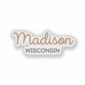 Madison Wisconsin Sticker (Voorkant)