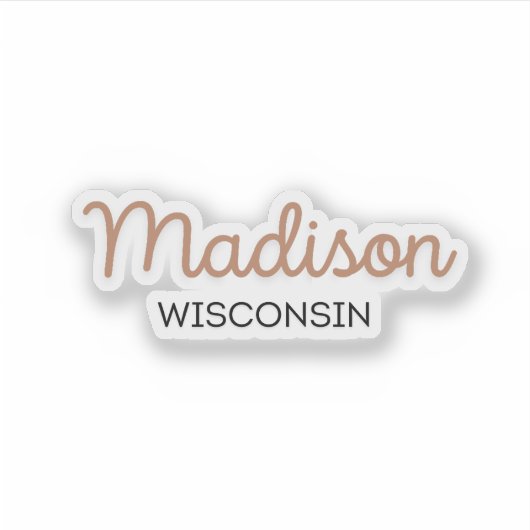 Madison Wisconsin Sticker (Voorkant)