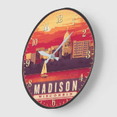 Madison Wisconsin Sunset Grote Klok (Hoek)