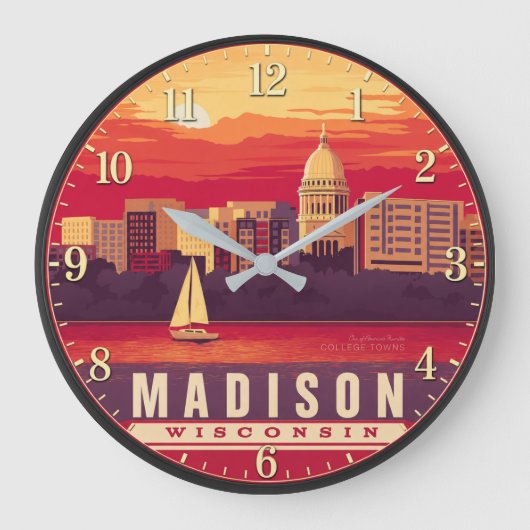 Madison Wisconsin Sunset Grote Klok (Voorkant)